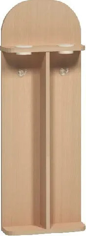 Koupelnová ukončovací police pro 2 děti s kelímky - 39 x 111 x 14 cm