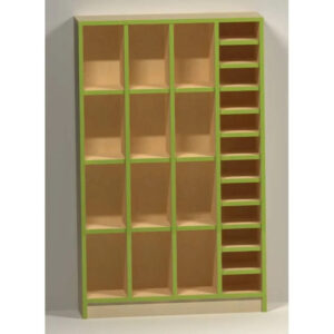 Botník s přihrádkami na přezuvky pro 12 dětí - 80x130x25 cm