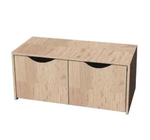 Lavice bez čalounění s 2 kontejnery - 88x38x45 cm